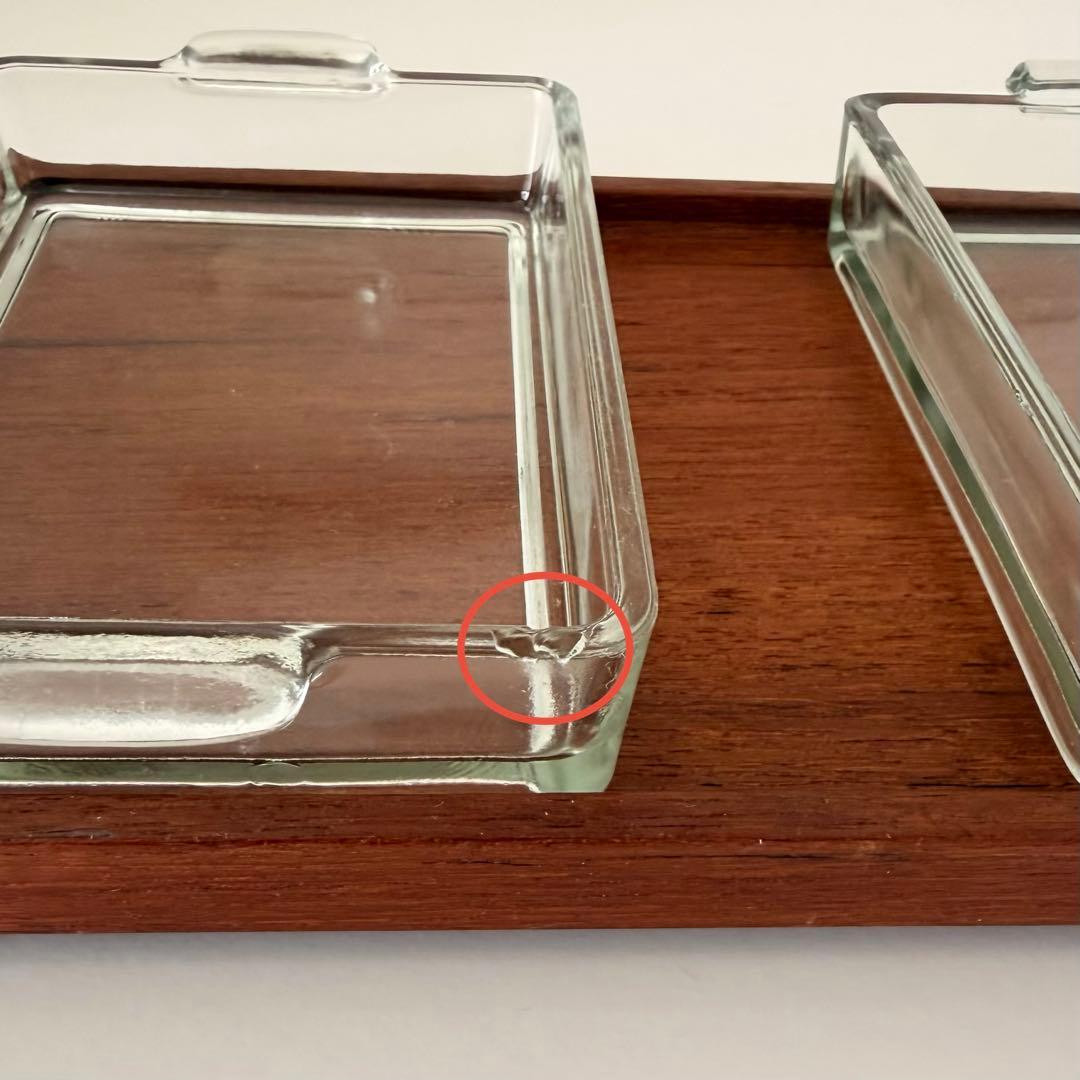 デンマーク サービングトレイ 仕切りガラス皿