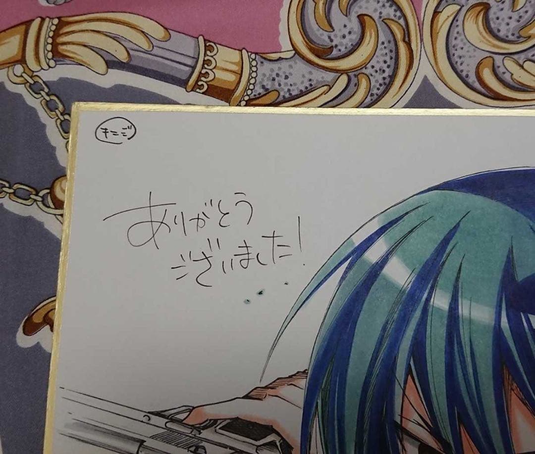 直筆サイン色紙　緋弾のアリア 直筆イラスト　キンジ　こよかよしの アニメ