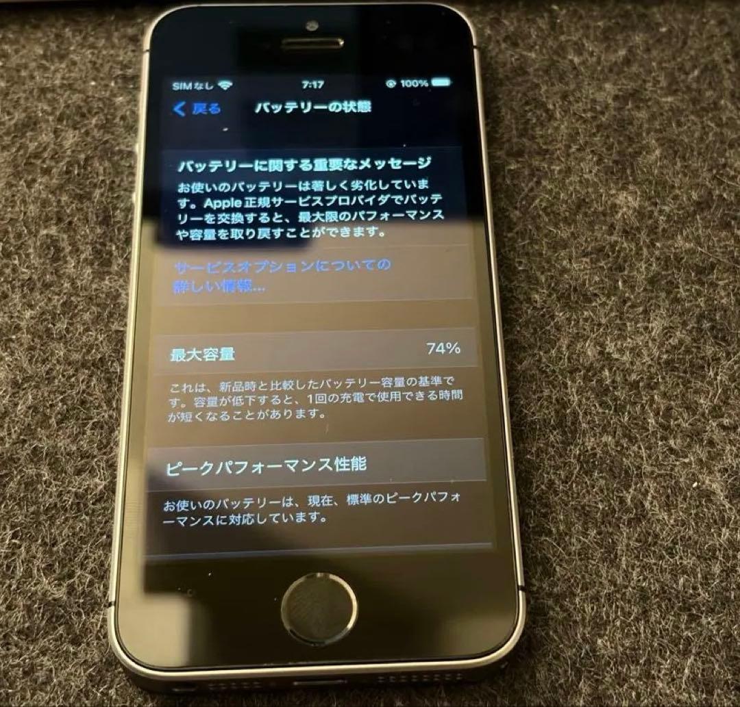 動作品 iPhone SE1 SE 第1世代 グレイ 16GB