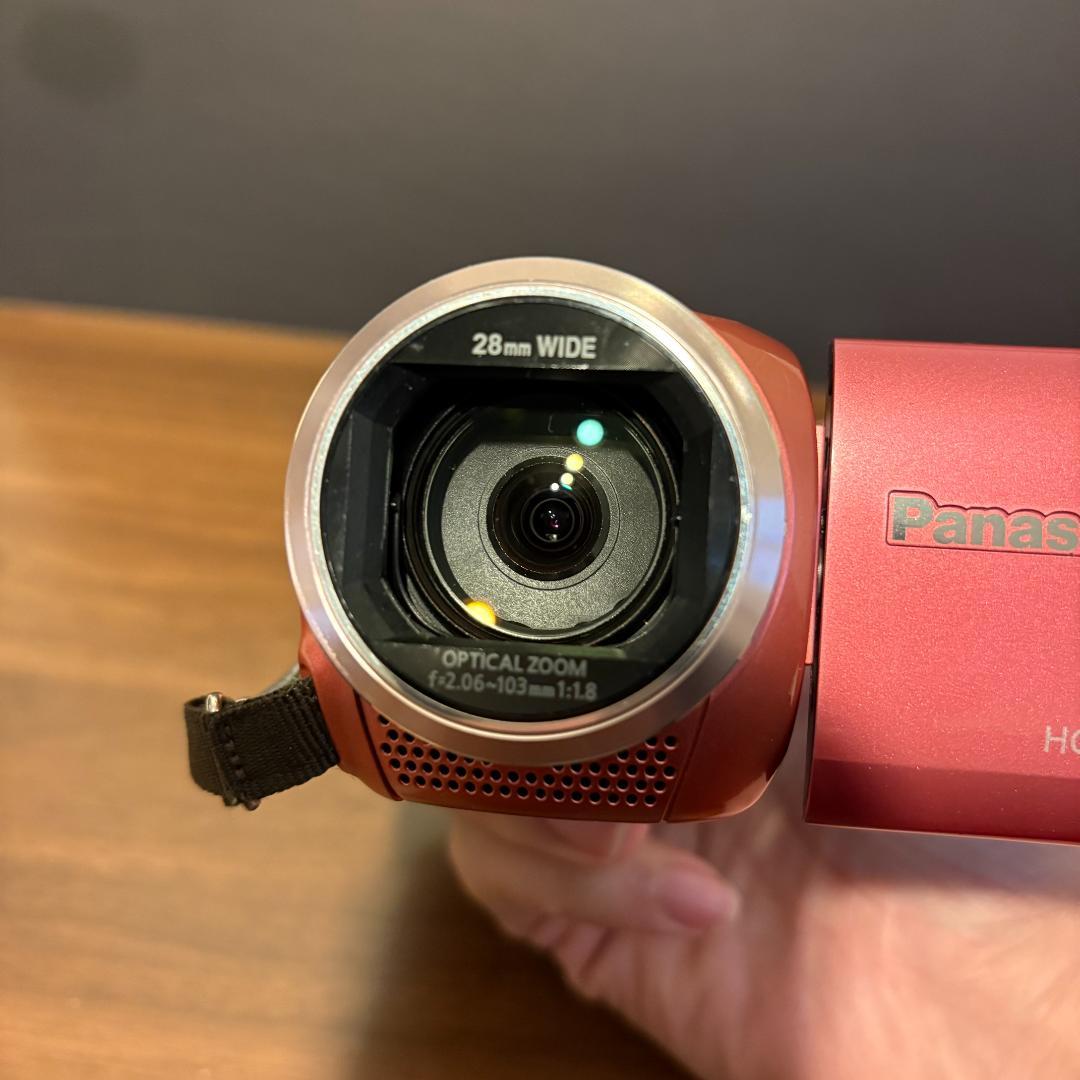 Panasonic HC-V520M ピンク ビデオカメラ 社外充電器付