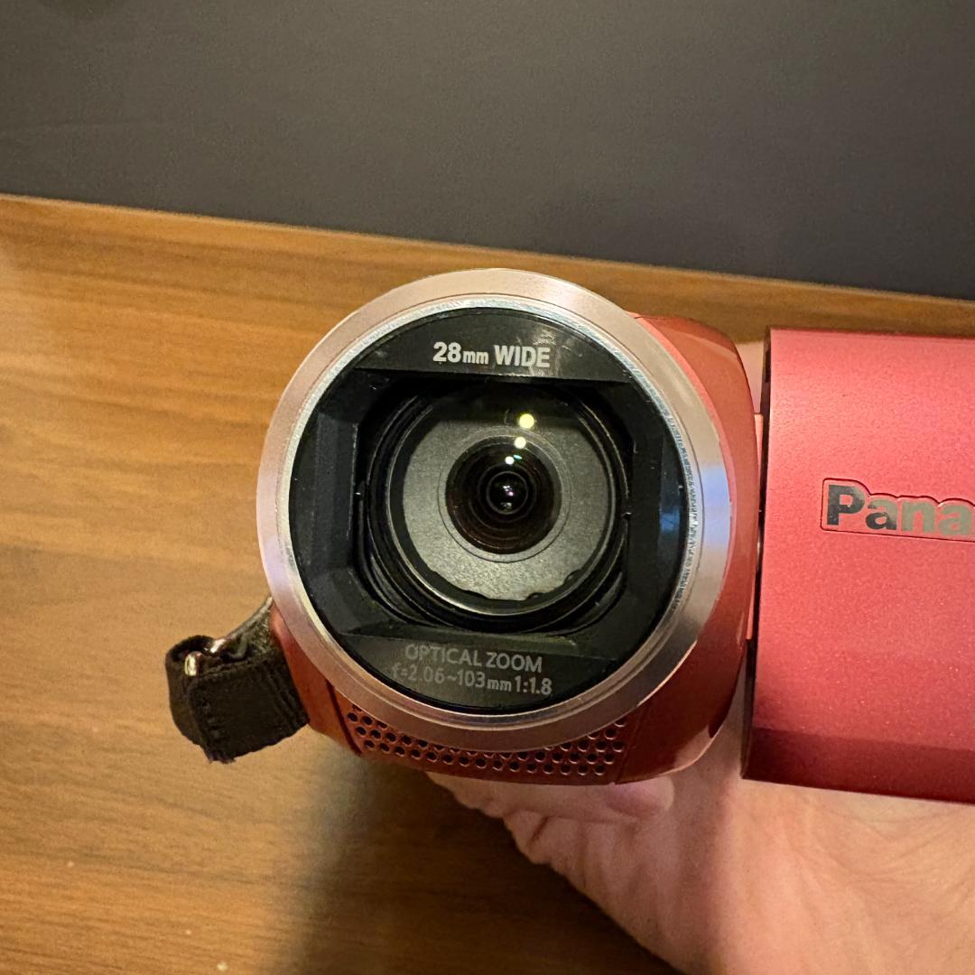 Panasonic HC-V520M ピンク ビデオカメラ 社外充電器付