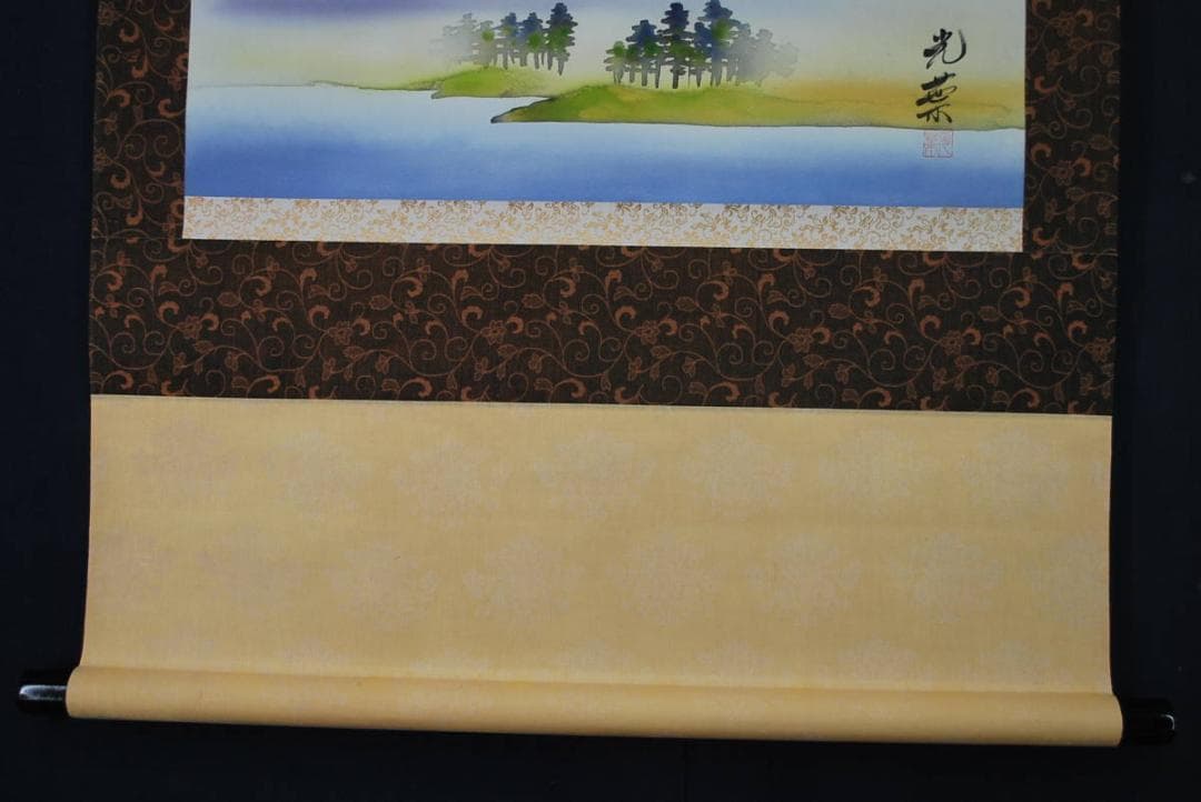 【真作】光葉/富峰飛鶴図/掛軸/名家伝来/S‐374 JM