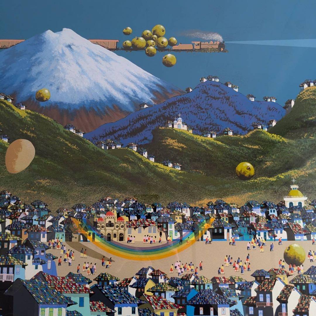 Gonzalo Endara Crow フライングトレイン 版画 サイン入