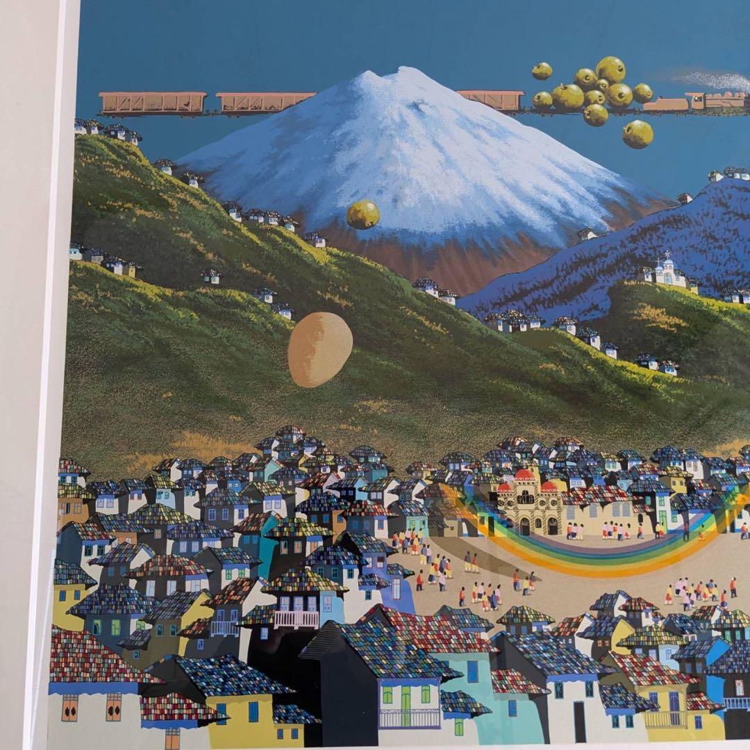 Gonzalo Endara Crow フライングトレイン 版画 サイン入