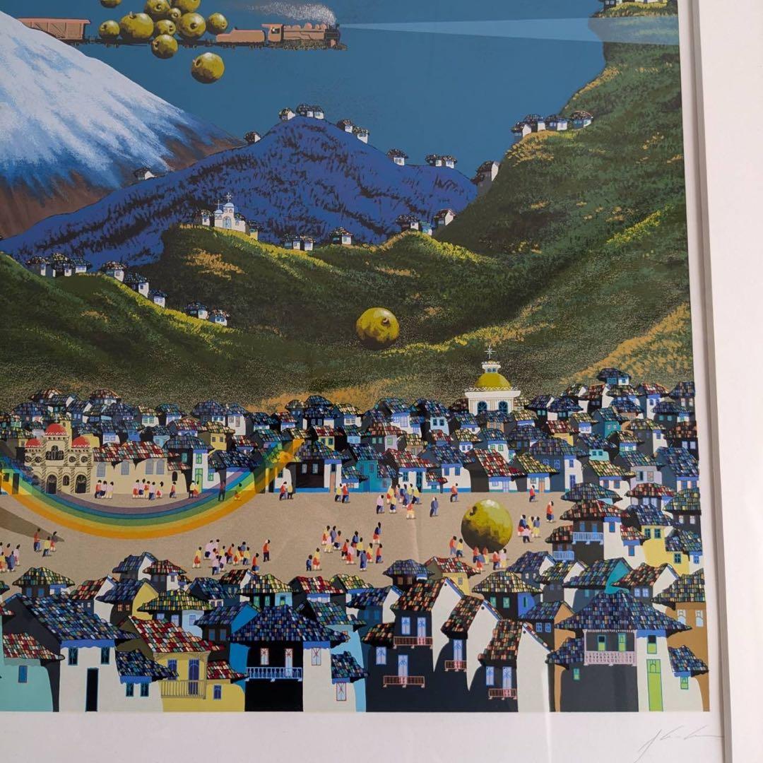 Gonzalo Endara Crow フライングトレイン 版画 サイン入