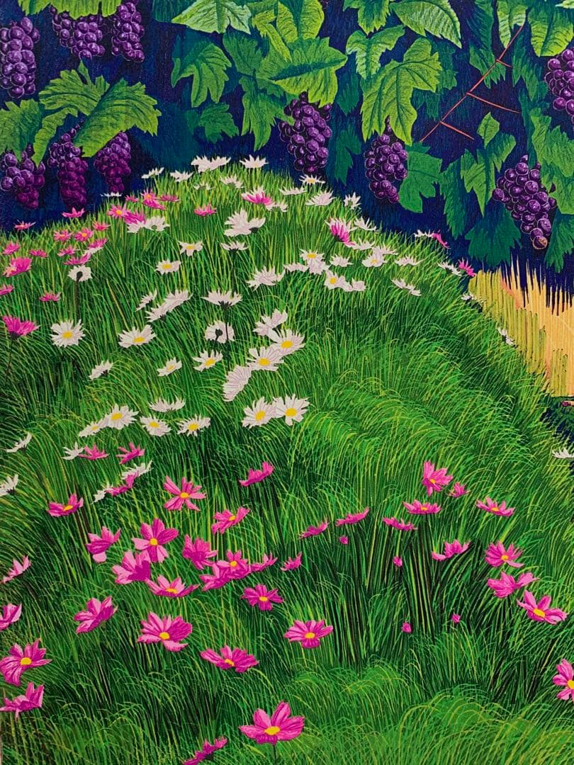 ぶどう畑 絵画 （D）