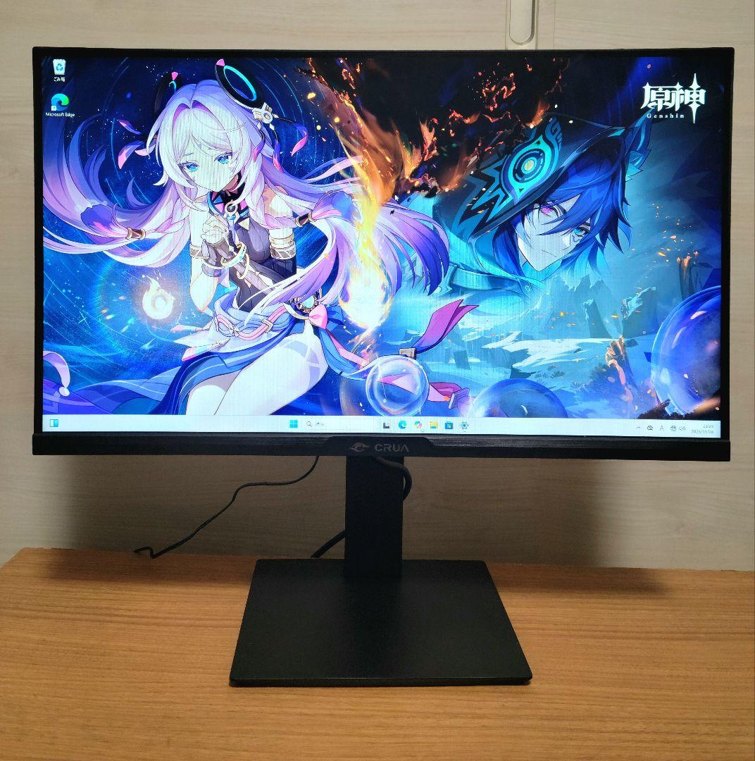美品　CRUA ゲーミングモニター 24.5インチ 180Hz フルHD