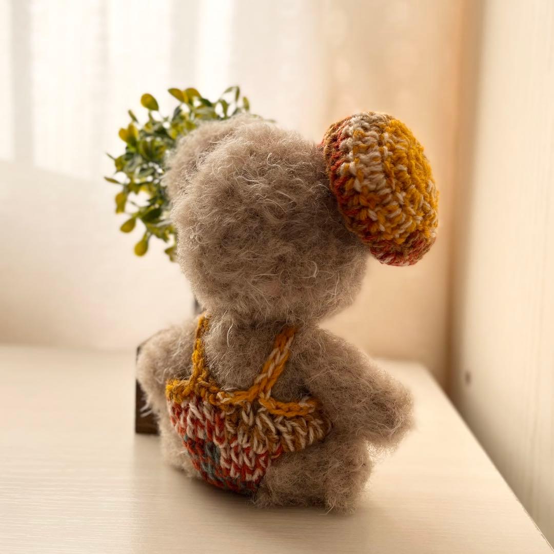 うさぎ・くま　編みぐるみ　計2点