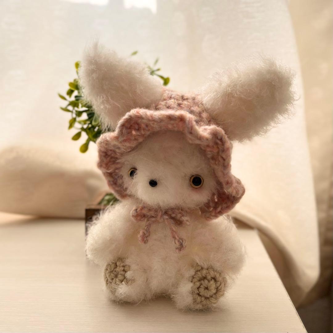 うさぎ・くま　編みぐるみ　計2点