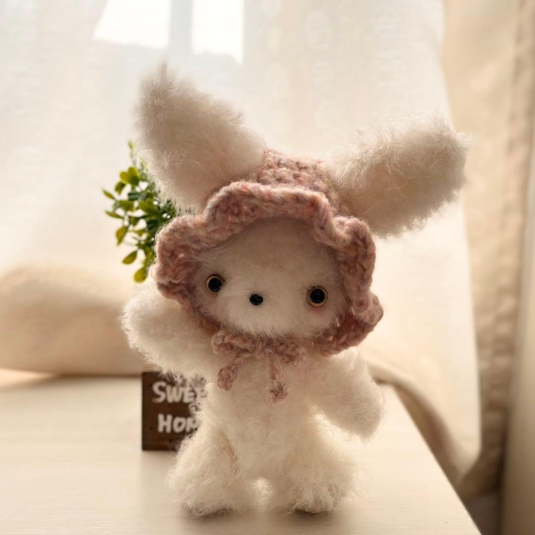 うさぎ・くま　編みぐるみ　計2点