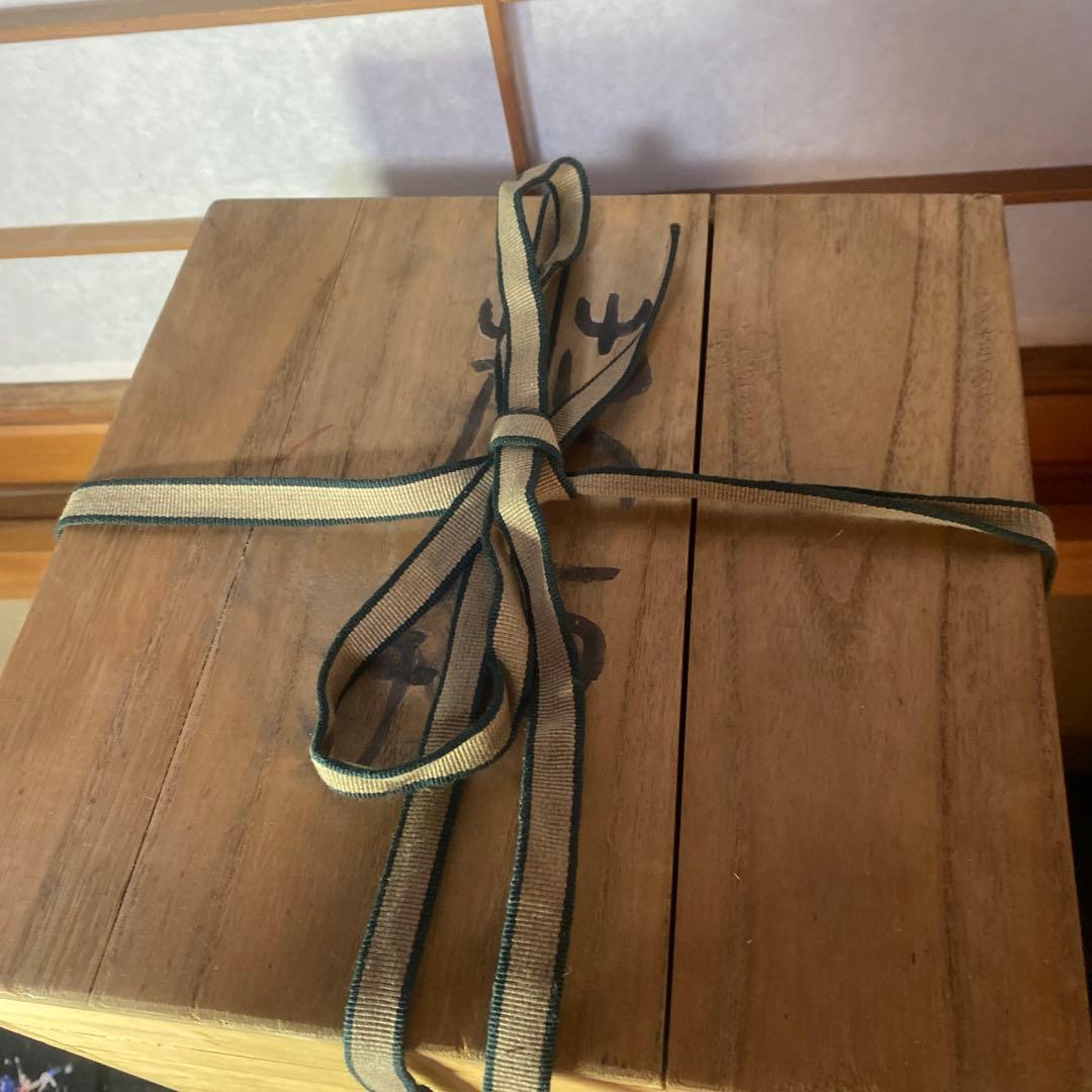 中国　古玩　青磁花瓶　【桐箱付】36cm18cm