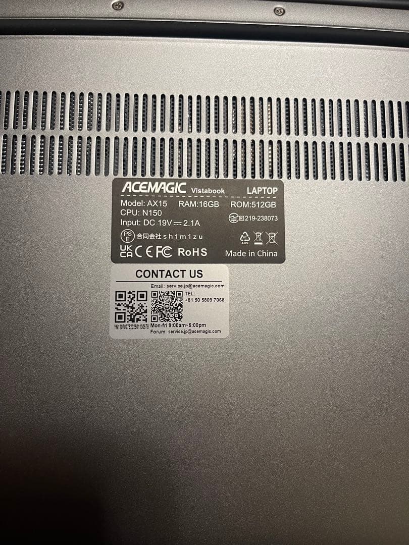 J*y様 ACEMAGIC AX15 ノートPC Windows 11 Pro