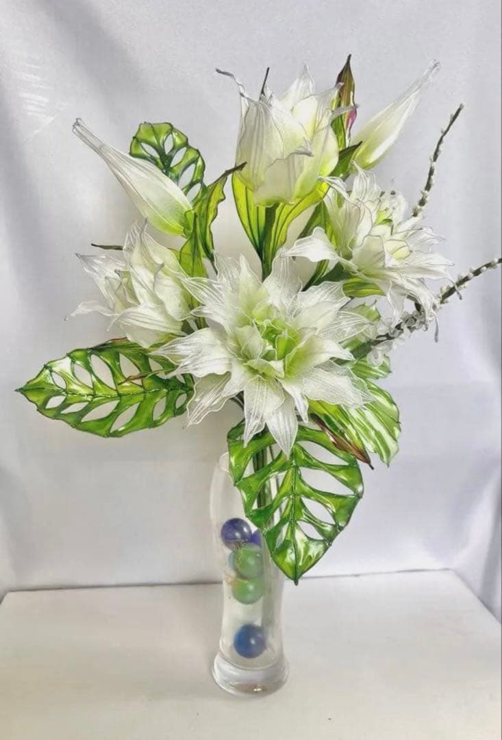 アメリカンフラワー　ディップフラワーNO.217（八重百合・マドカズラ・半夏生）