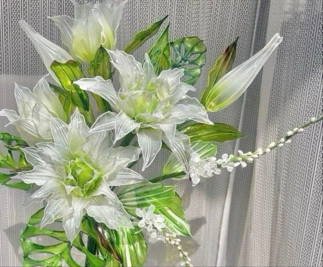 アメリカンフラワー　ディップフラワーNO.217（八重百合・マドカズラ・半夏生）