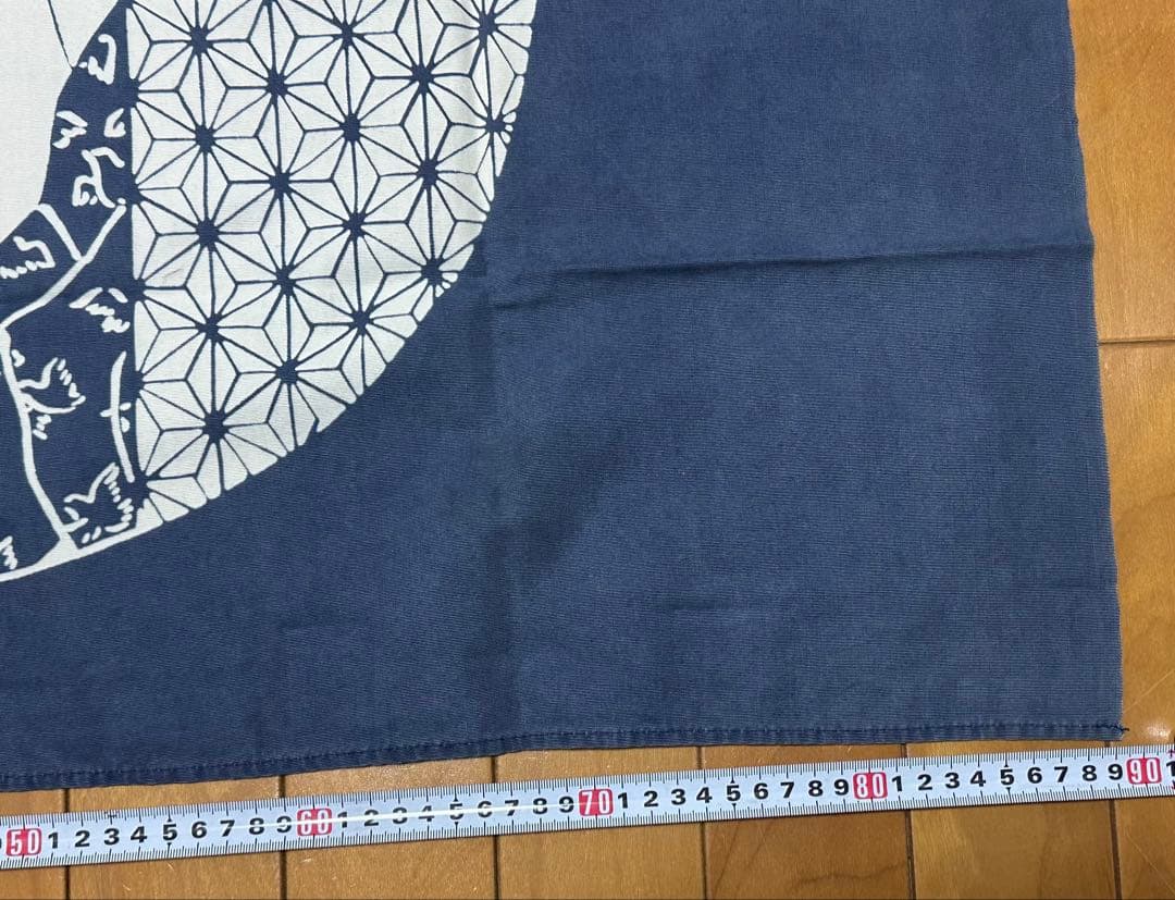 昭和レトロ 年代物 哥麿 のれん 70cm×90cm ネイビー 濃紺 歌麿