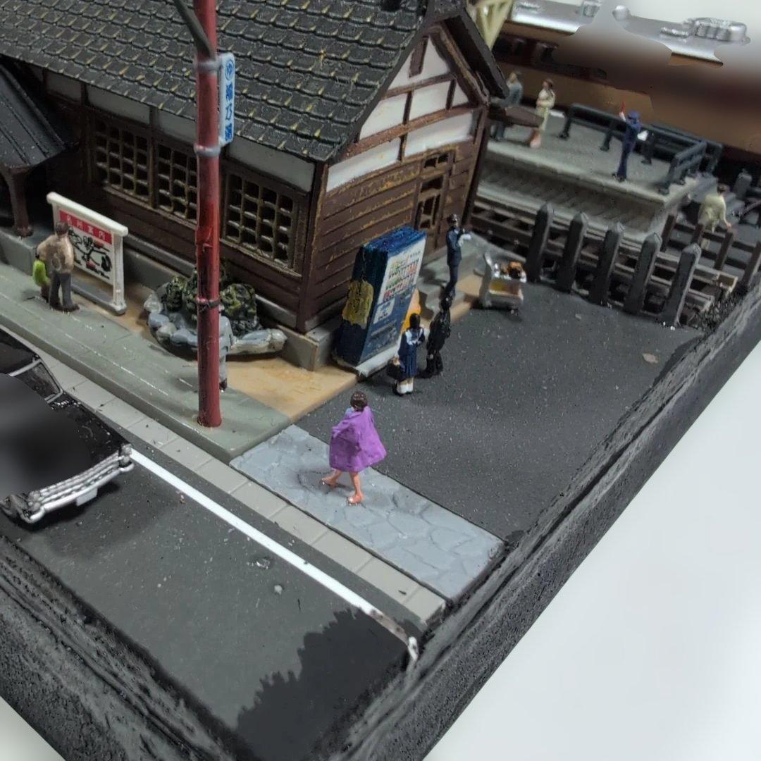 （11）鉄道情景ジオラマ（Nゲージ）No.11「特急『雷鳥』停車の駅風景」