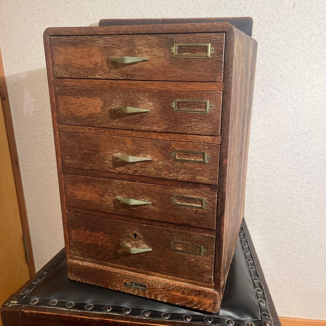 アンティーク レトロ ヴィンテージ 木製レターケース 引き出し 書類ケース