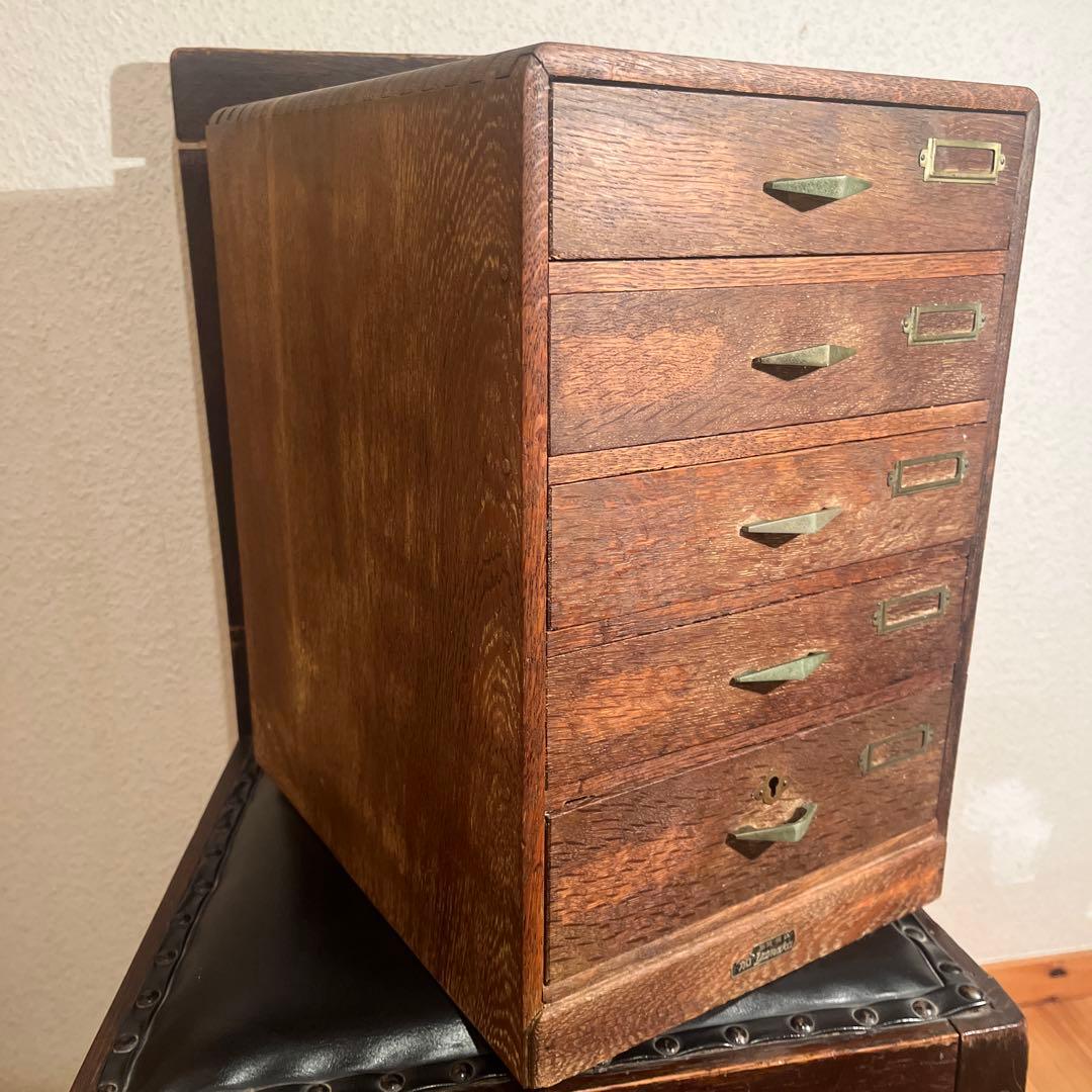 アンティーク レトロ ヴィンテージ 木製レターケース 引き出し 書類ケース