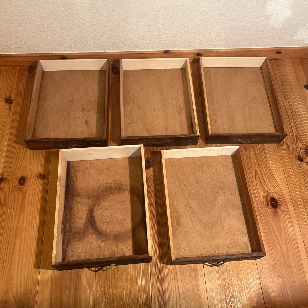 アンティーク レトロ ヴィンテージ 木製レターケース 引き出し 書類ケース