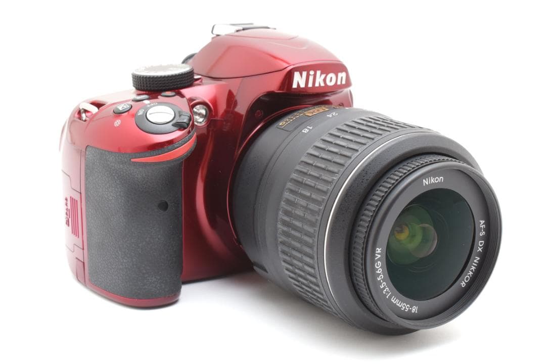 Nikon D3200 レッド 希少カラー 初心者 スマホ転送 旅行 運動会