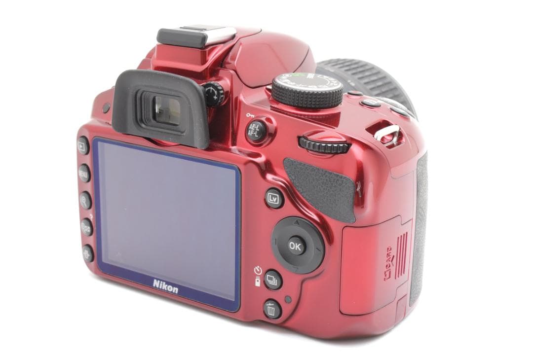 Nikon D3200 レッド 希少カラー 初心者 スマホ転送 旅行 運動会