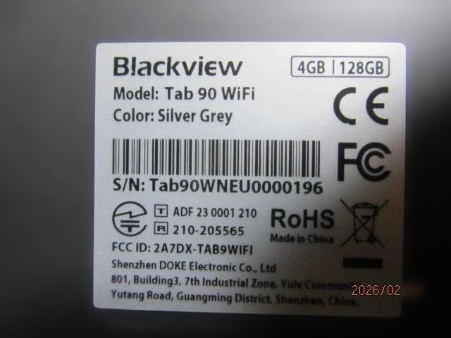 blackview　tab90　os:14　128gb　初期化済　20-8639