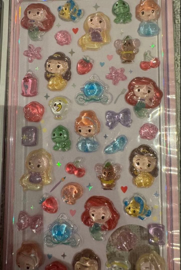 ボンボンドロップシール　４枚　クラシック　プリンセス　モンスターズインク　プー