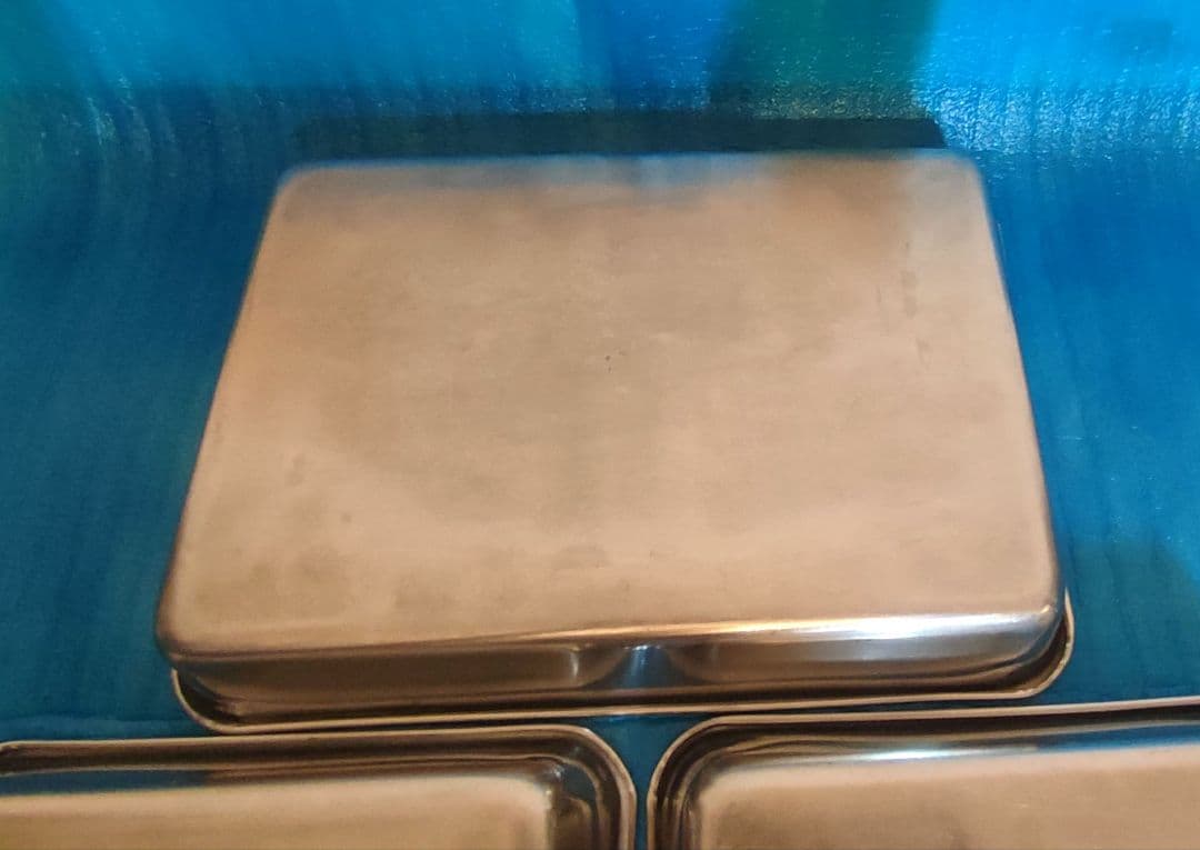 業務用仔犬マークステンレス製8枚取りバット　クローバーマーク8枚取り蓋　3セット