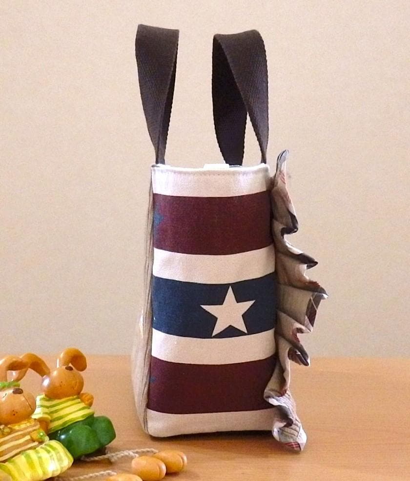 ハンドメイド　タックフリルのトートバッグ（FZ-37）他４点のおまとめ