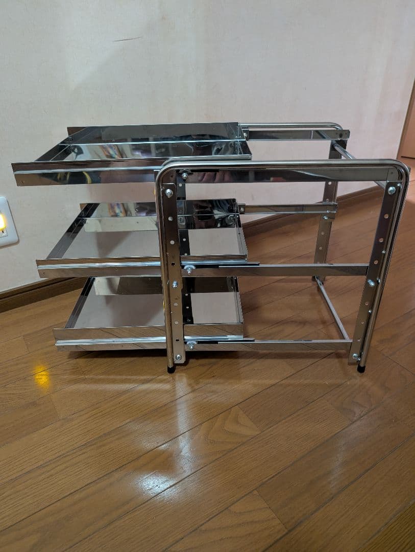 【日本製】 シンク下 収納 スライド ラック 3段 燕三条製※一部地域配送無料