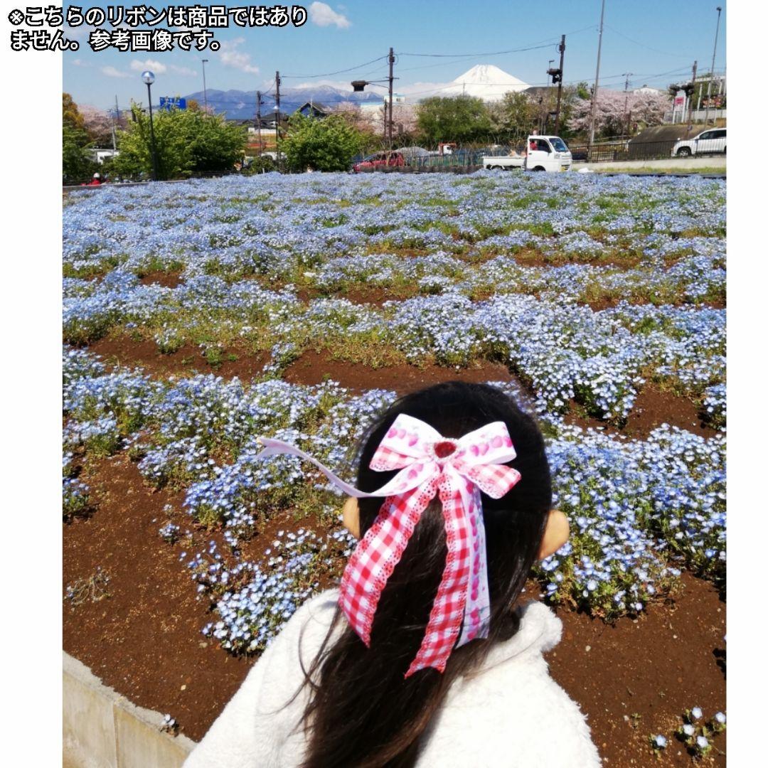 確認　たらりんヘアリボン ヘアゴム　1691　紫陽花　あじさい　紫