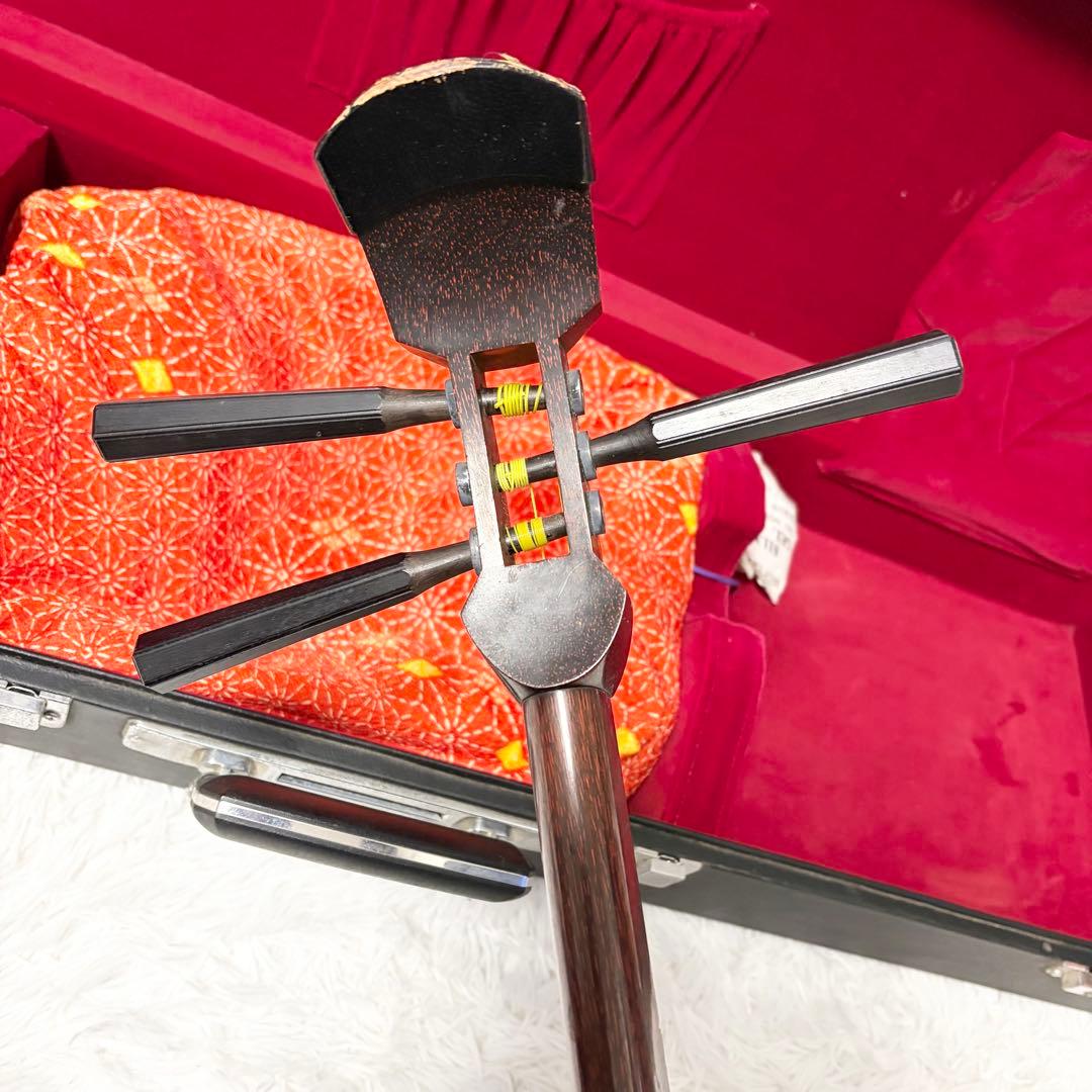 【高級】三味線 細棹 本体 専用ハードケース付