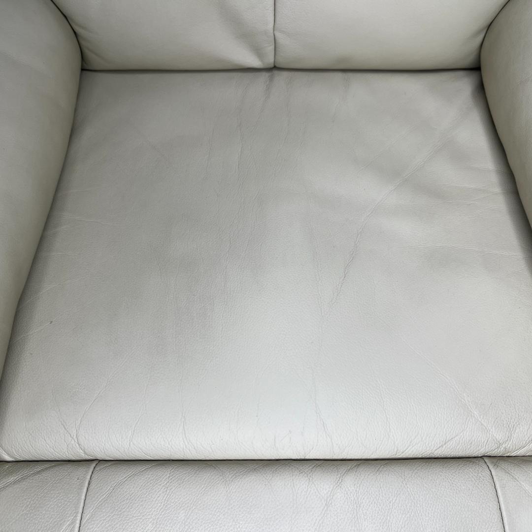 【動作◎】ニトリ 電動リクライニングソファ 1人がけ オゾン3 アイボリー 革