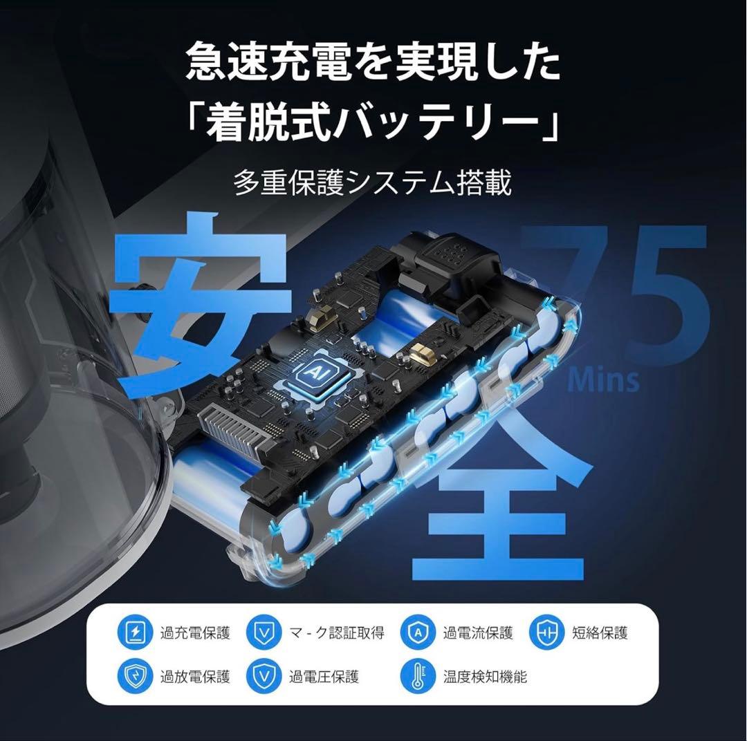 【新品】コードレス掃除機 スティッククリーナー LED 軽量99.99%の除菌