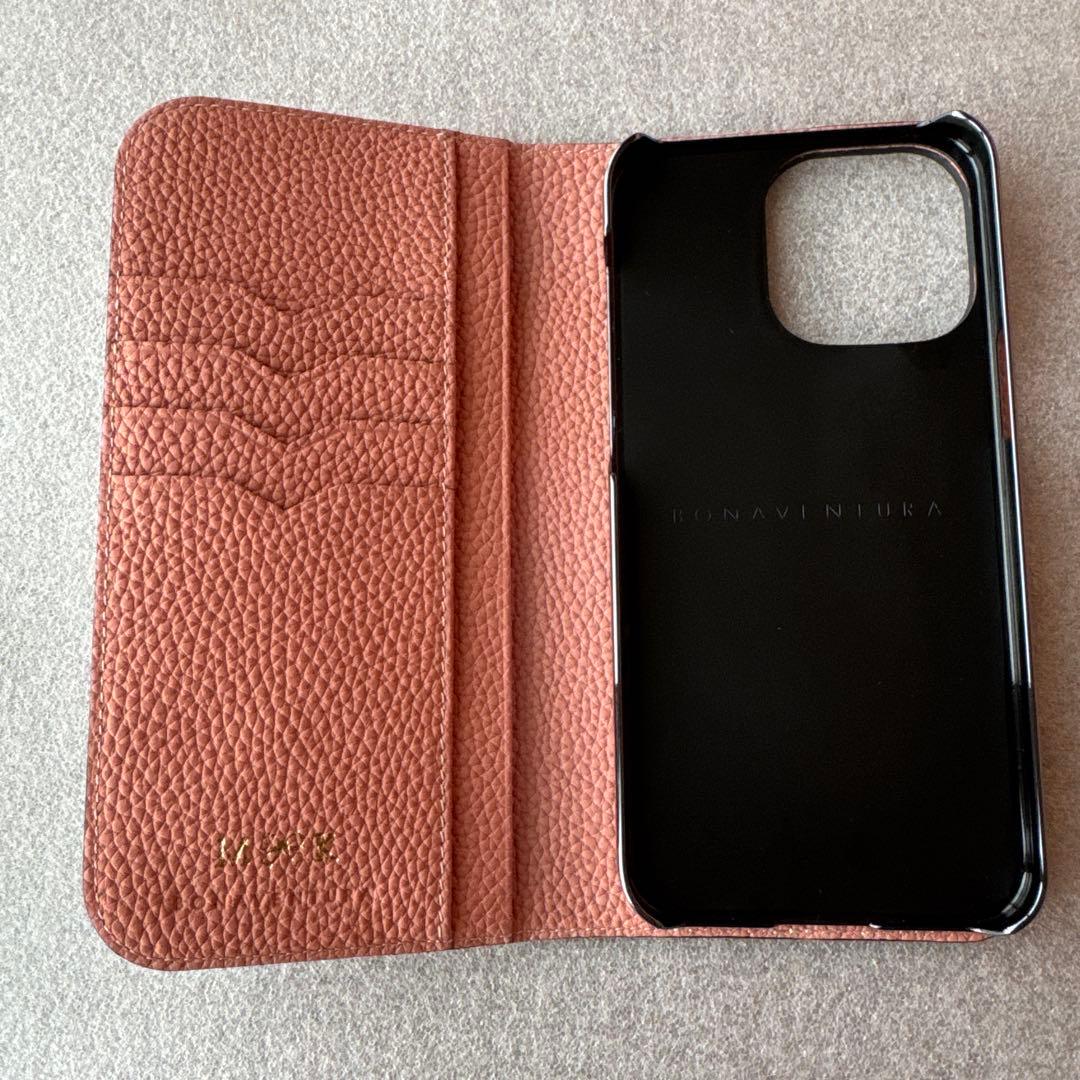 《新品》BONAVENTURA ダイアリーケース　シュリンクレザー　刻印入り