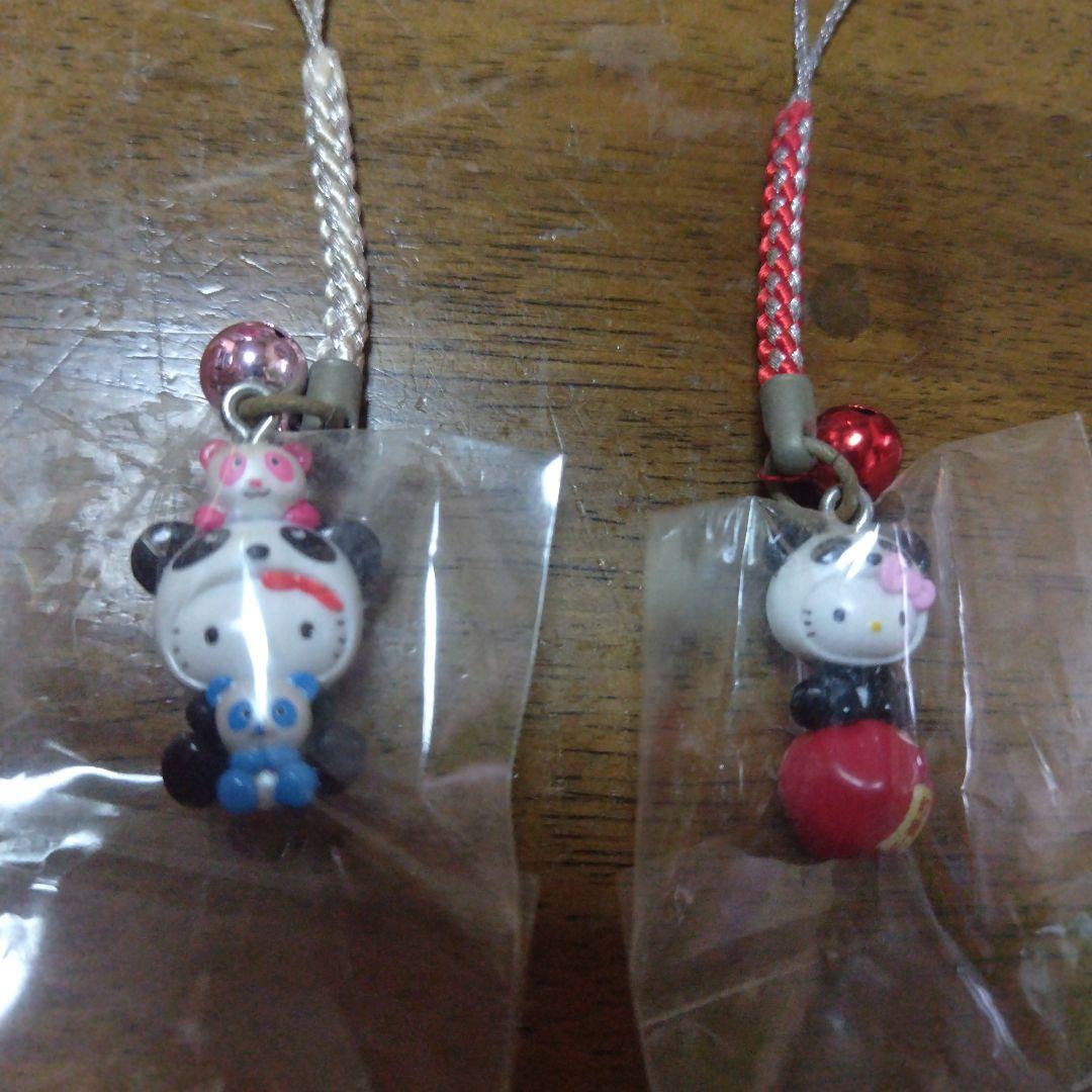 ご当地キティ　根付　ストラップ　和歌山　パンダ　梅干し