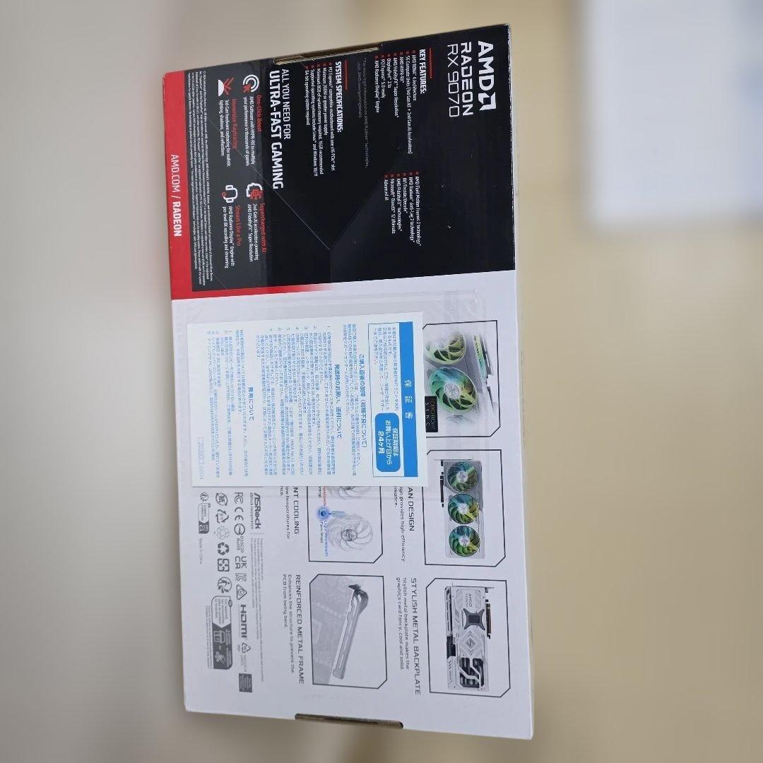 グラフィックボード・グラボ・ビデオカード ASRock Radeon RX 9070 Steel Legend 16GB