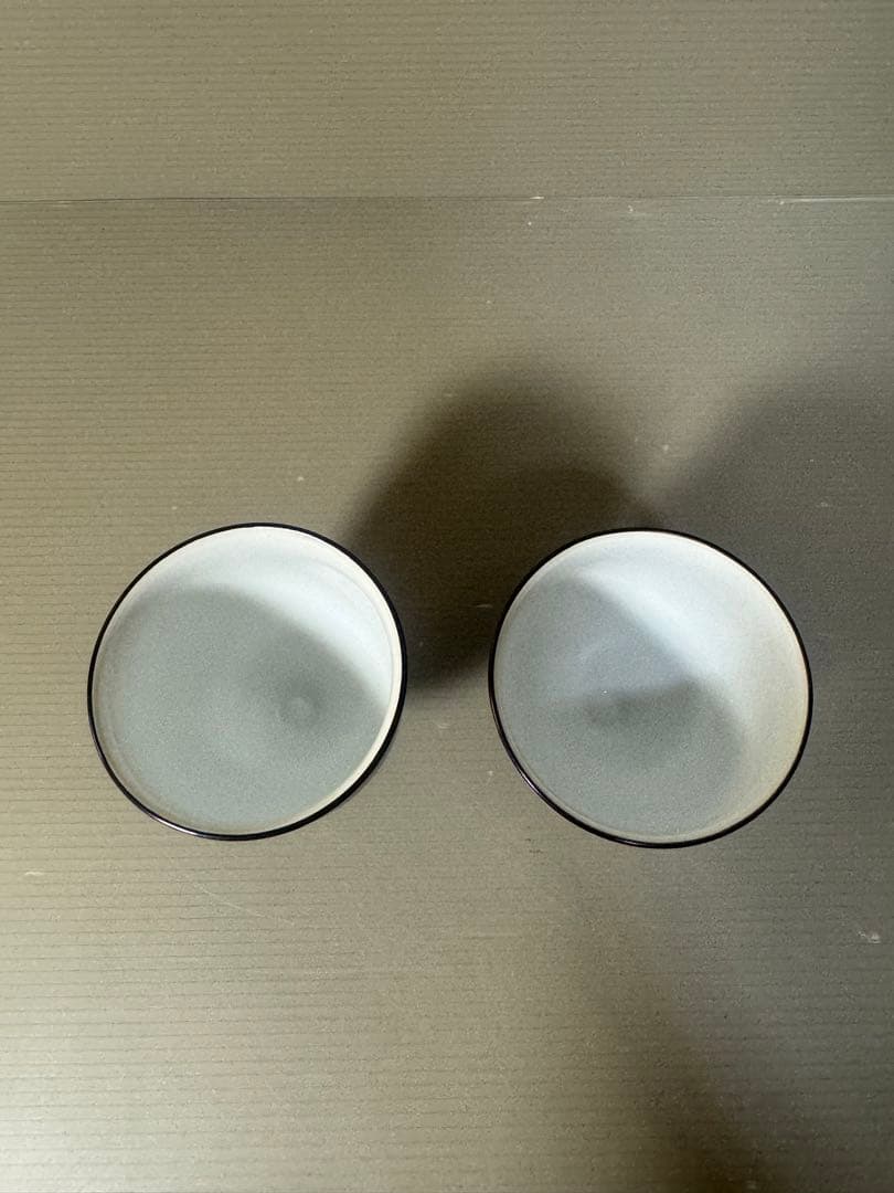 2438 深川製磁　紫なでしこ　百年庵　杯揃　ワインカップ　2客　未使用