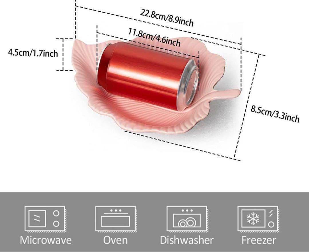 セラミックリーフシェイプディナープレート2枚セット,23x5.8cm