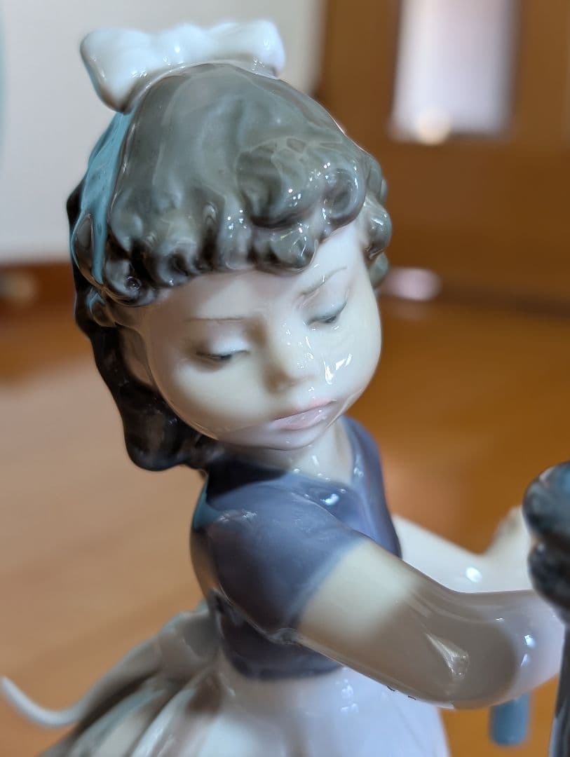 m*u様 リヤドロ 5285 農場の夏 H24㎝ フィギュリン 少女 アヒル 【