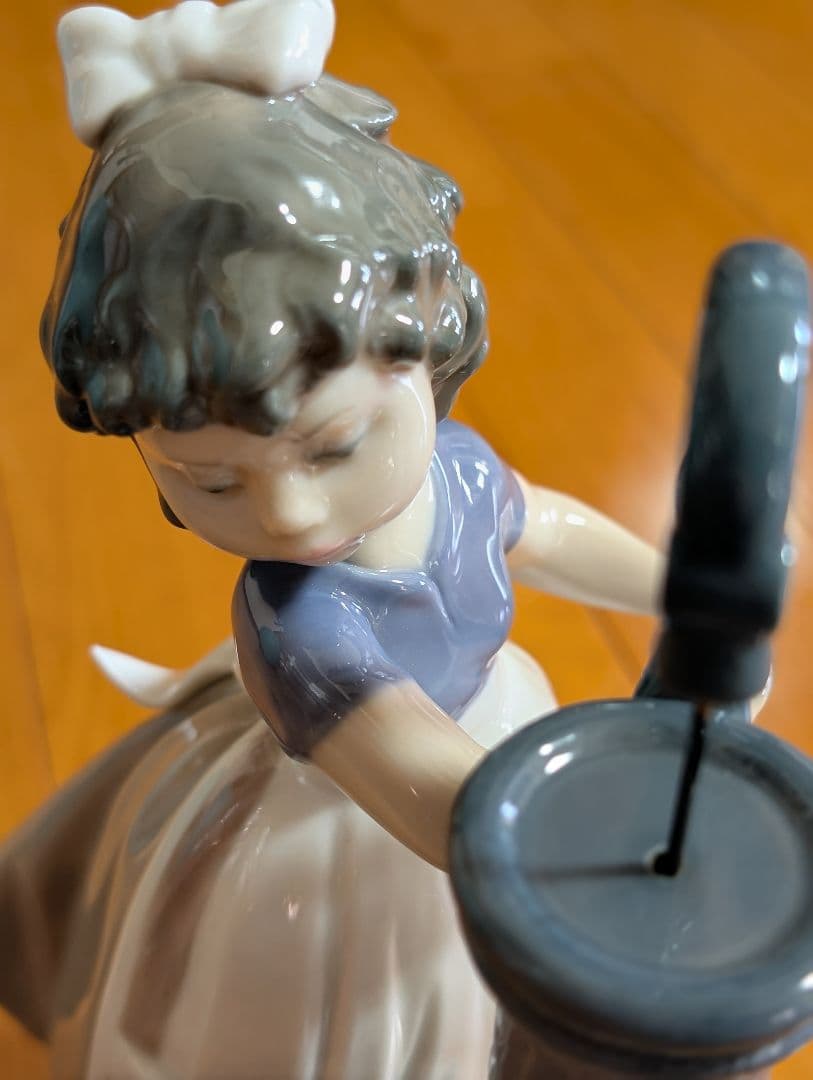 m*u様 リヤドロ 5285 農場の夏 H24㎝ フィギュリン 少女 アヒル 【