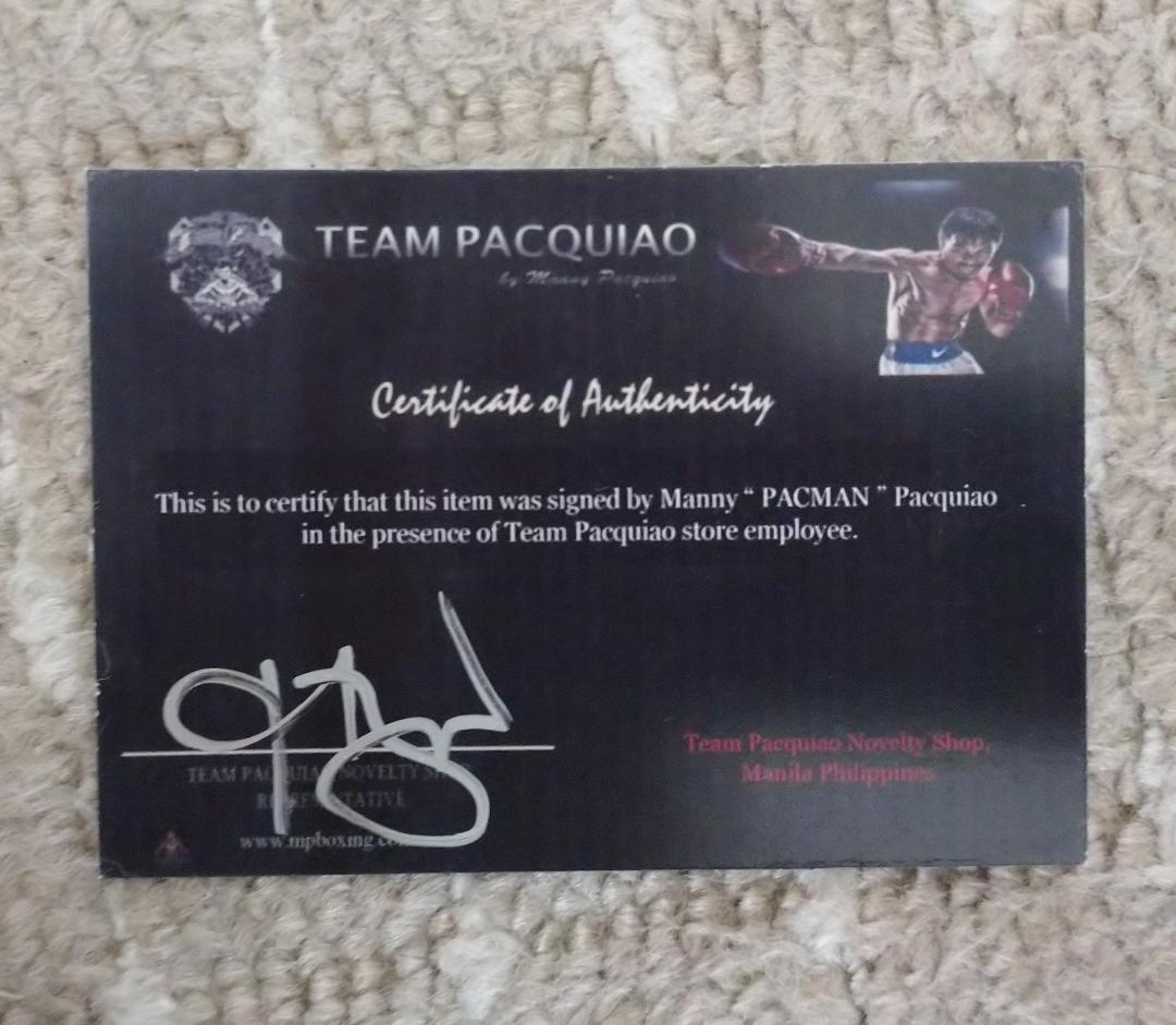 ボクシング マニー・パッキャオ 直筆サイン入り写真