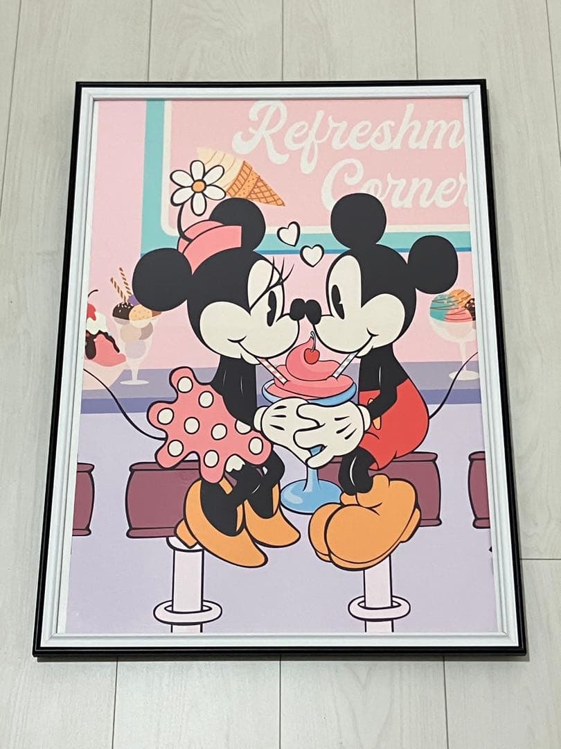 【額縁付き】A2 ポスター Disney ディズニー ミッキー ミニー