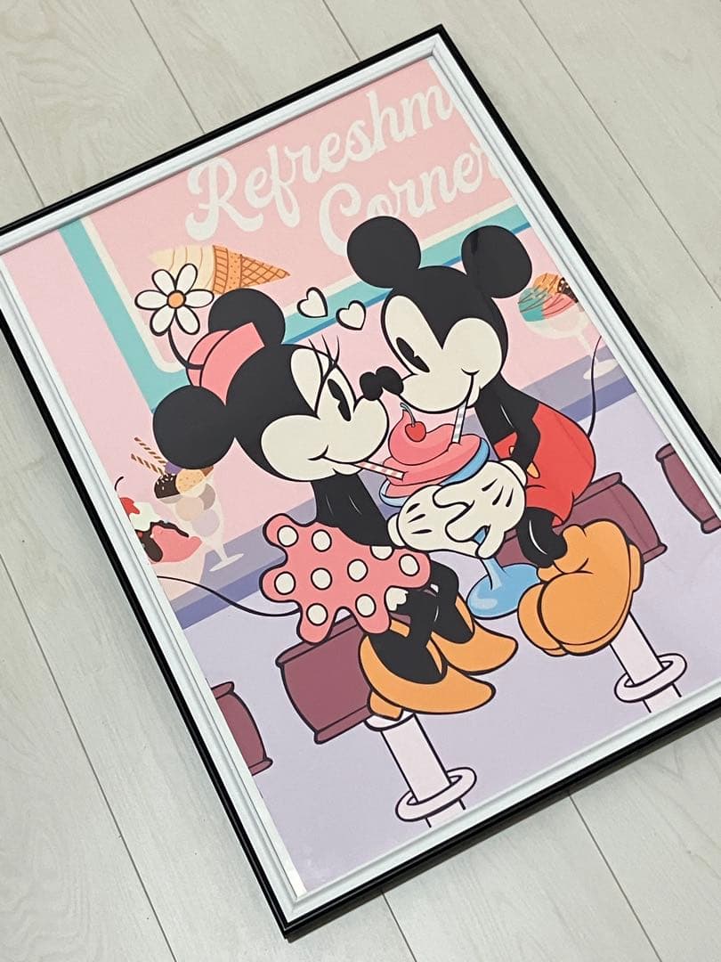 【額縁付き】A2 ポスター Disney ディズニー ミッキー ミニー