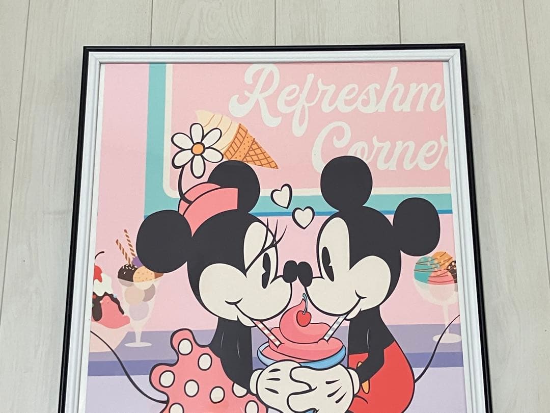 【額縁付き】A2 ポスター Disney ディズニー ミッキー ミニー