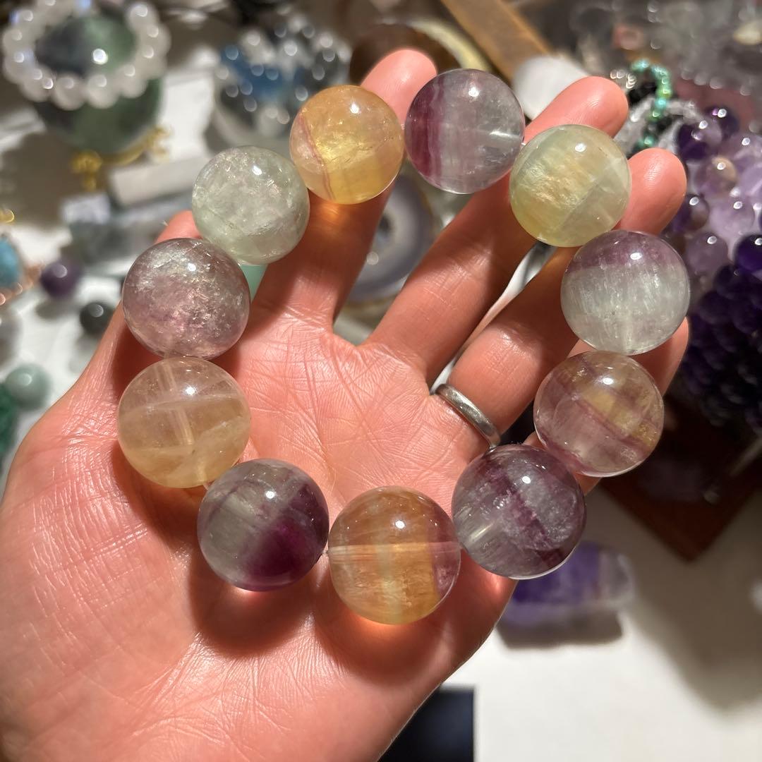 大玉フローライトブレスレット