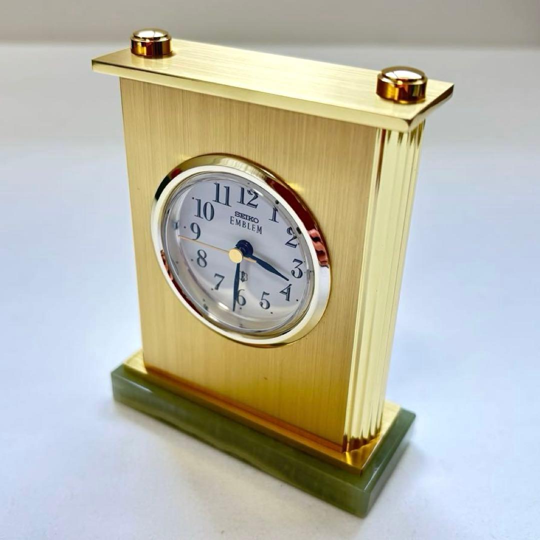 SEIKO セイコー 高級置時計 EMBLEM HW471G オニキス