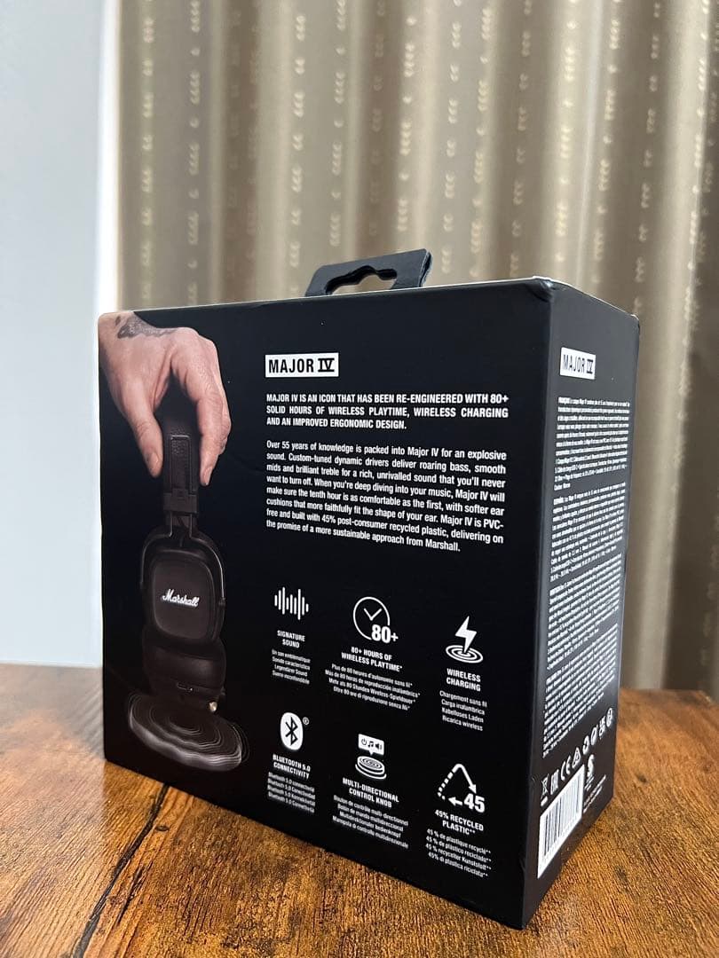 Marshall Major IV ワイヤレスヘッドフォンブラウン