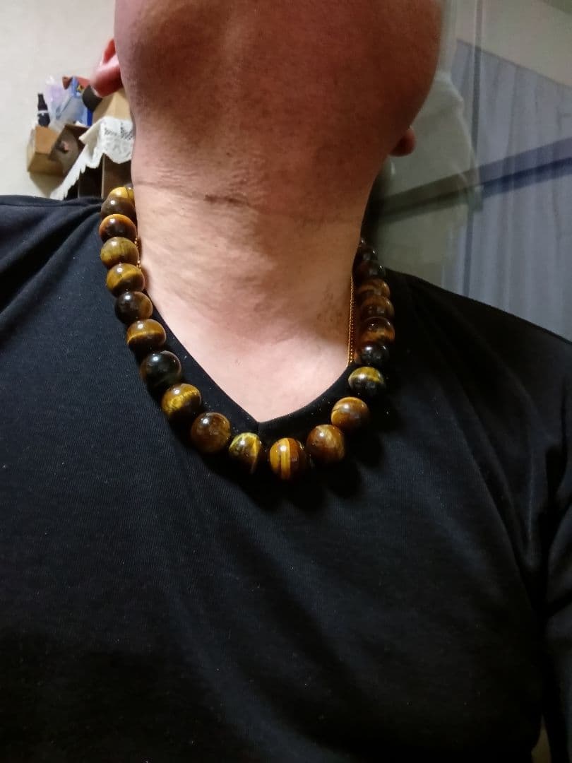 タイガーアイ20㍉超大珠ネックレス