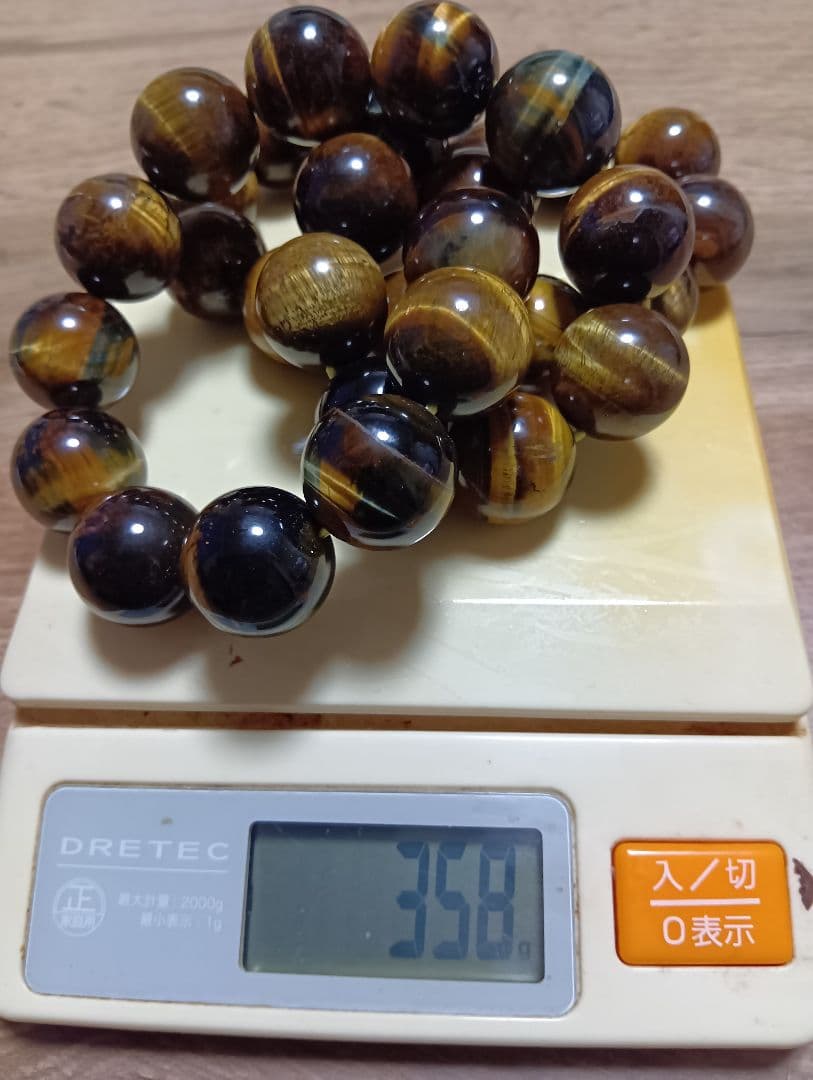 タイガーアイ20㍉超大珠ネックレス